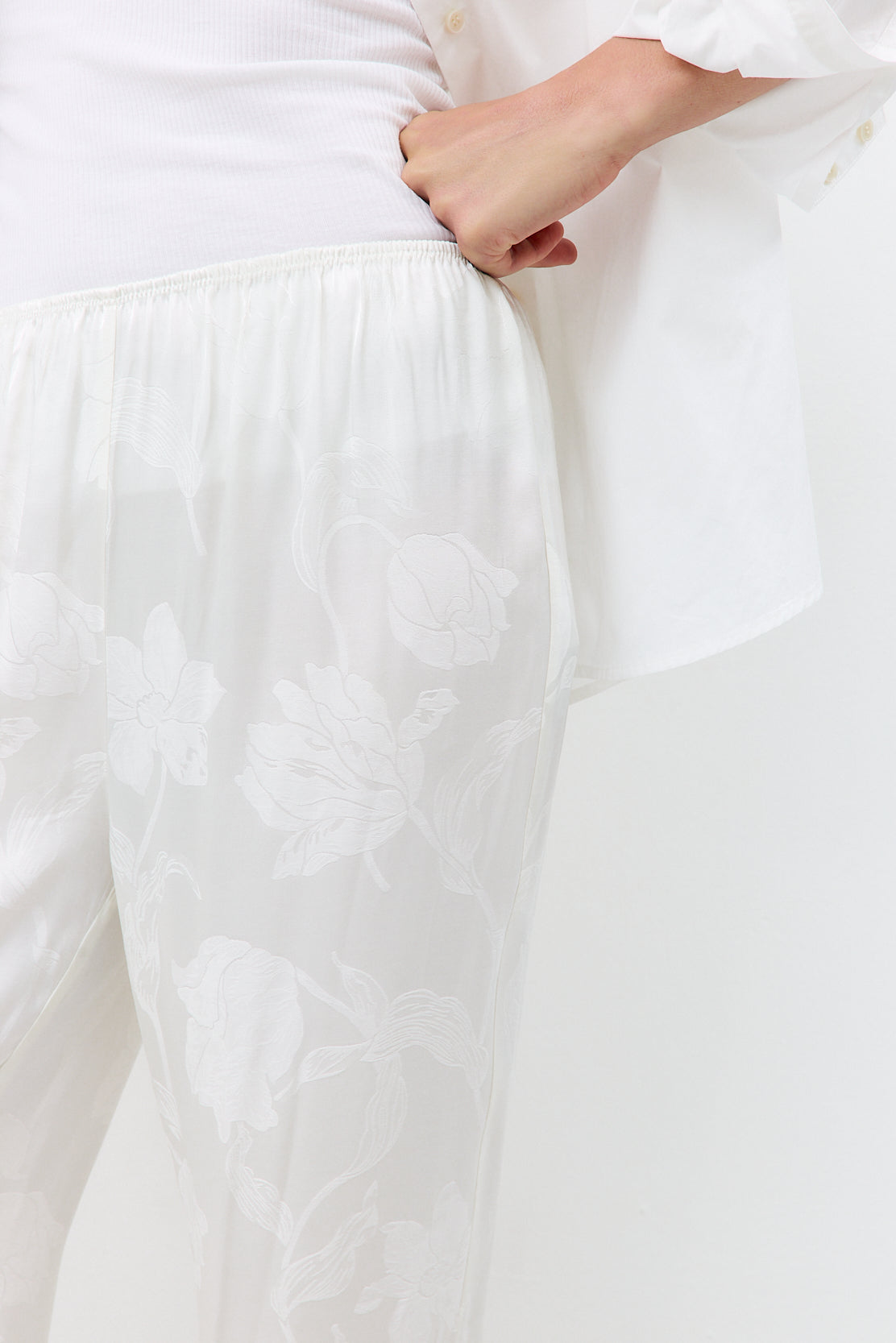 Straight Leg Satin Pants