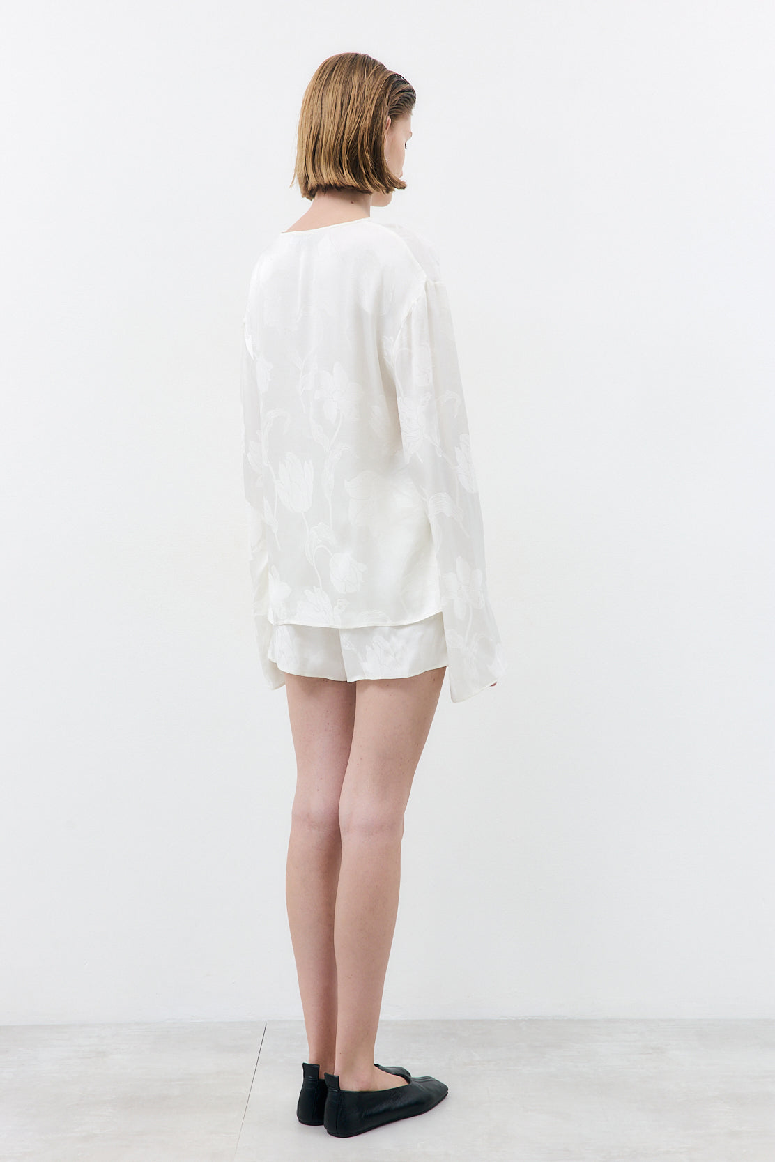 Satin V Neck Blouse