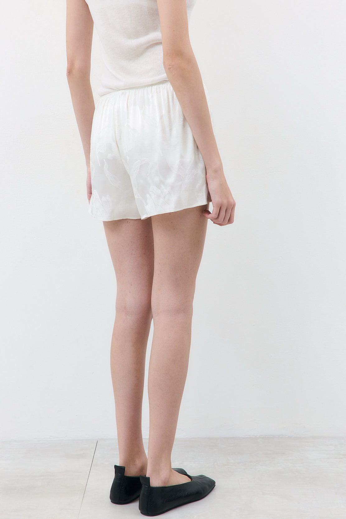 Mid Waist Satin Shorts
