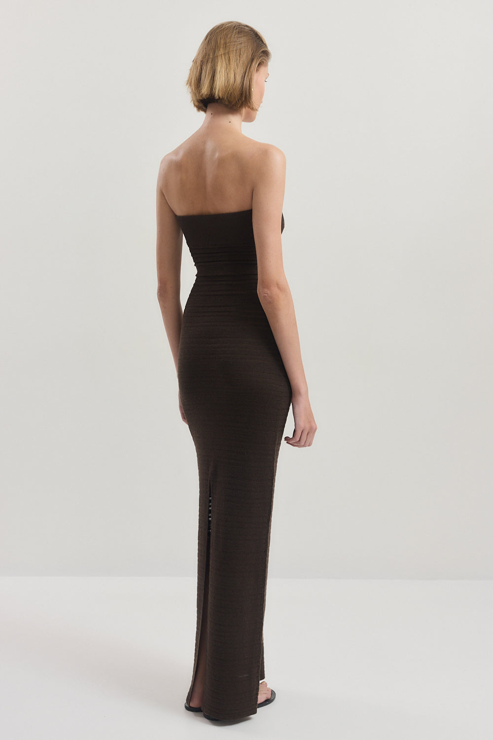 Strapless Ribbed Tube Dress
