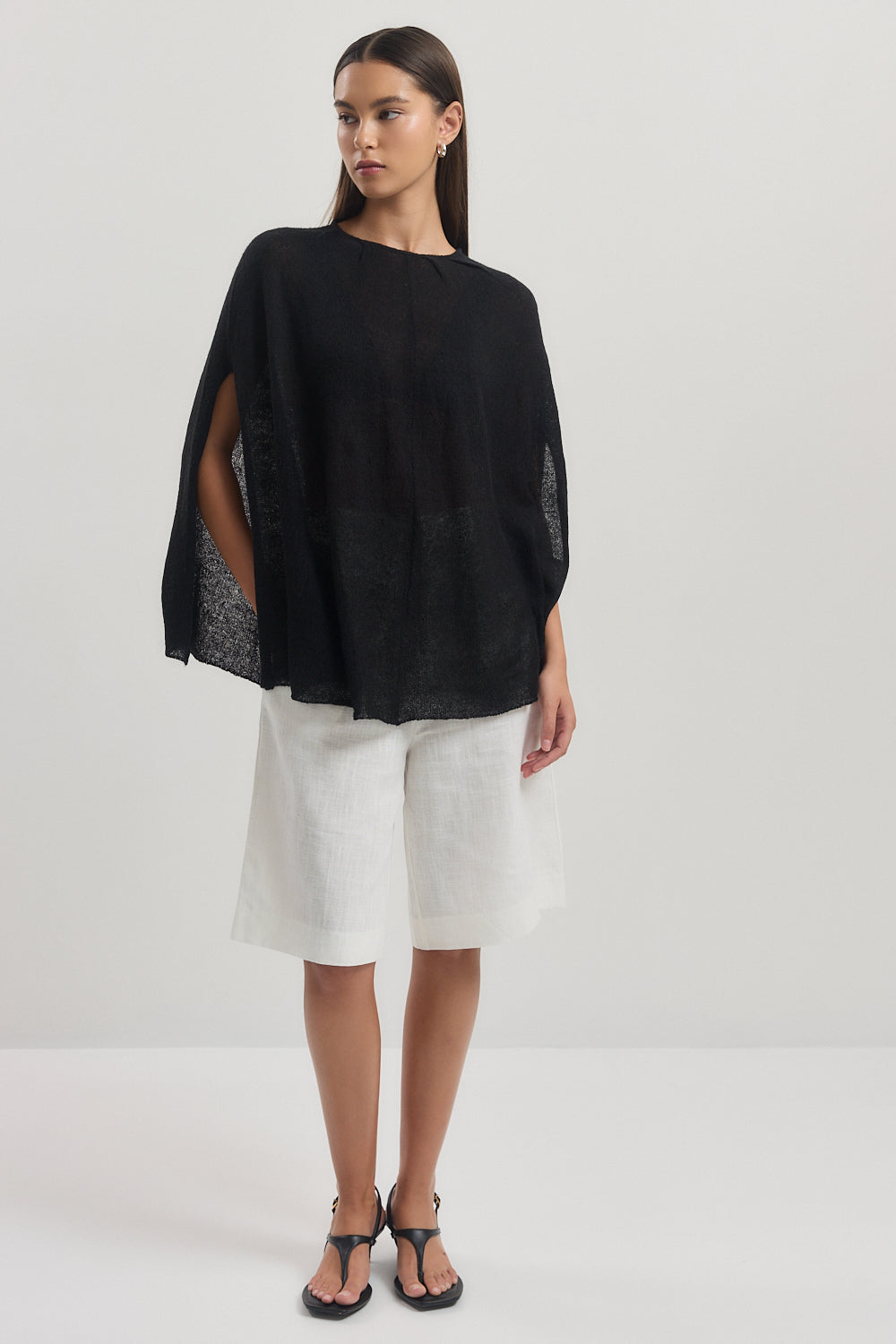 Semi Sheer Fuzzy Cape