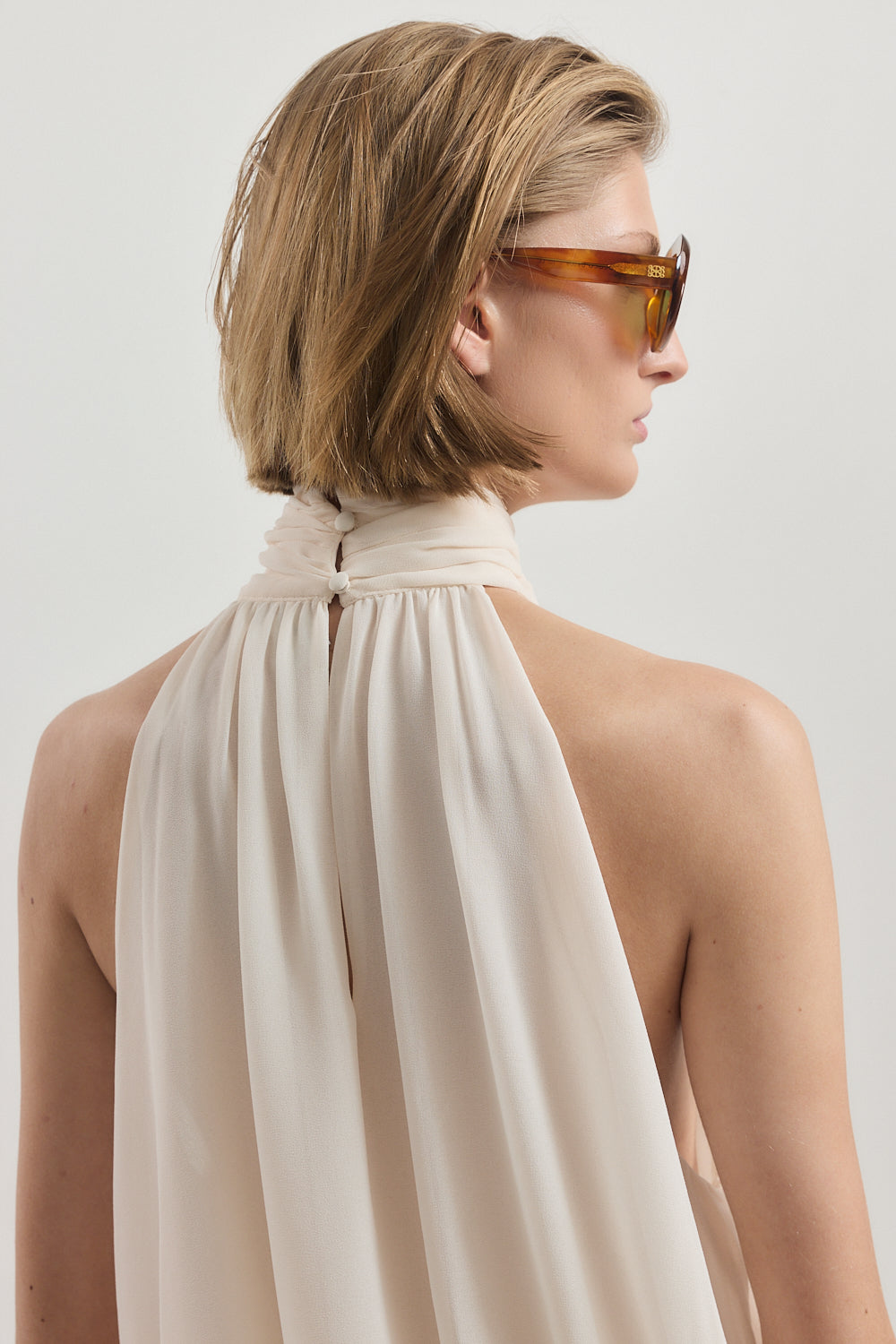 Shirred Golf Sleeveless Top