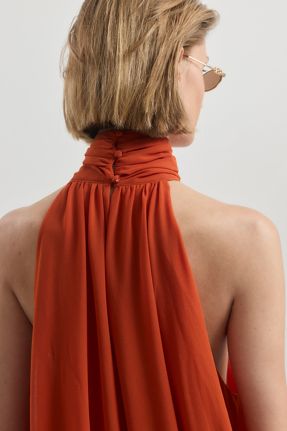 Shirred Golf Sleeveless Top