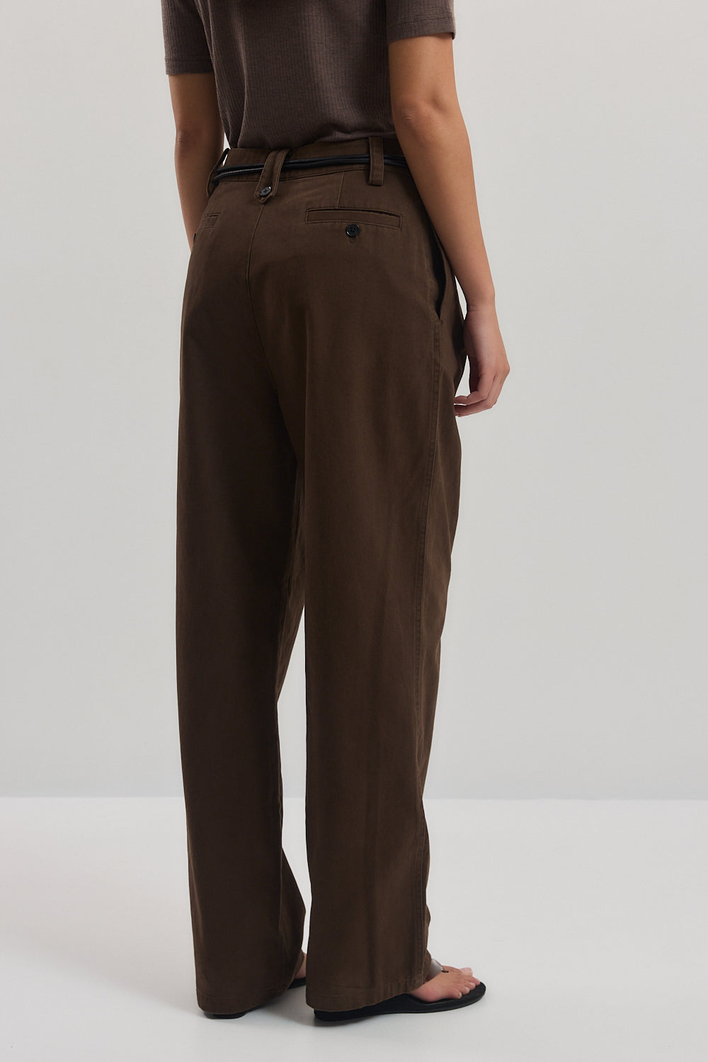 Cotton Pleated Pants