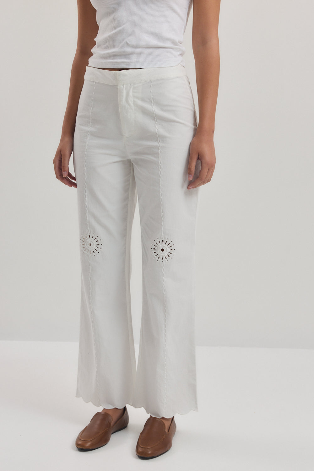 Kick Flare Embroidered Pants