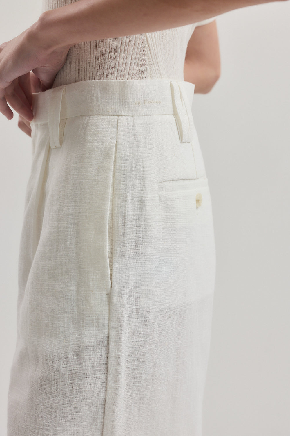 Mid Rise Tailored Bermuda Shorts