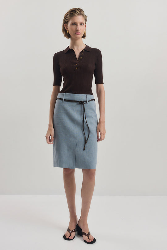 Tailored Midi Skirt