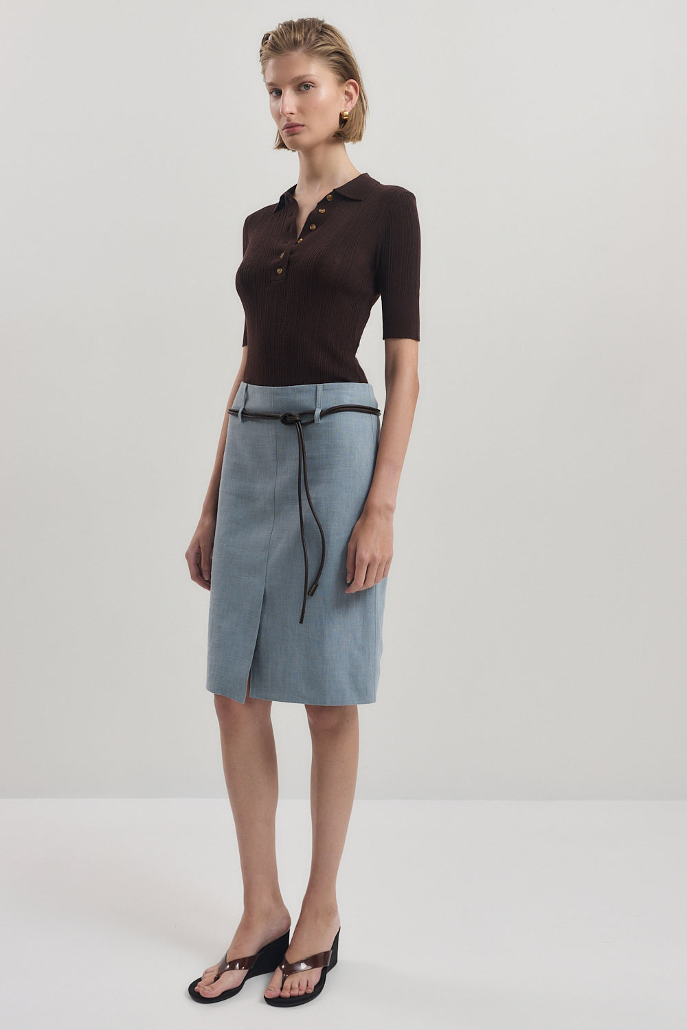 Tailored Midi Skirt