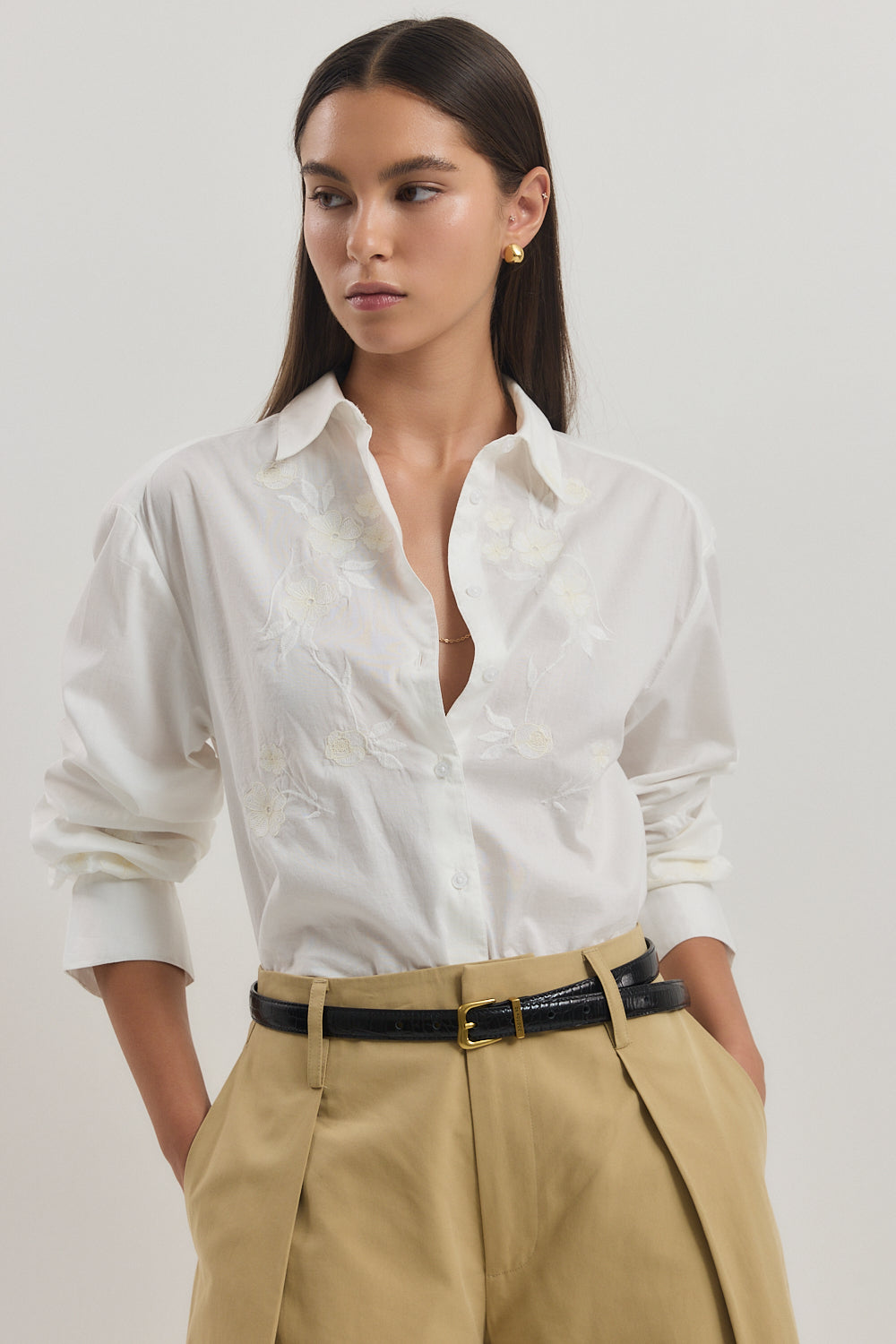 Embroidered Button Down