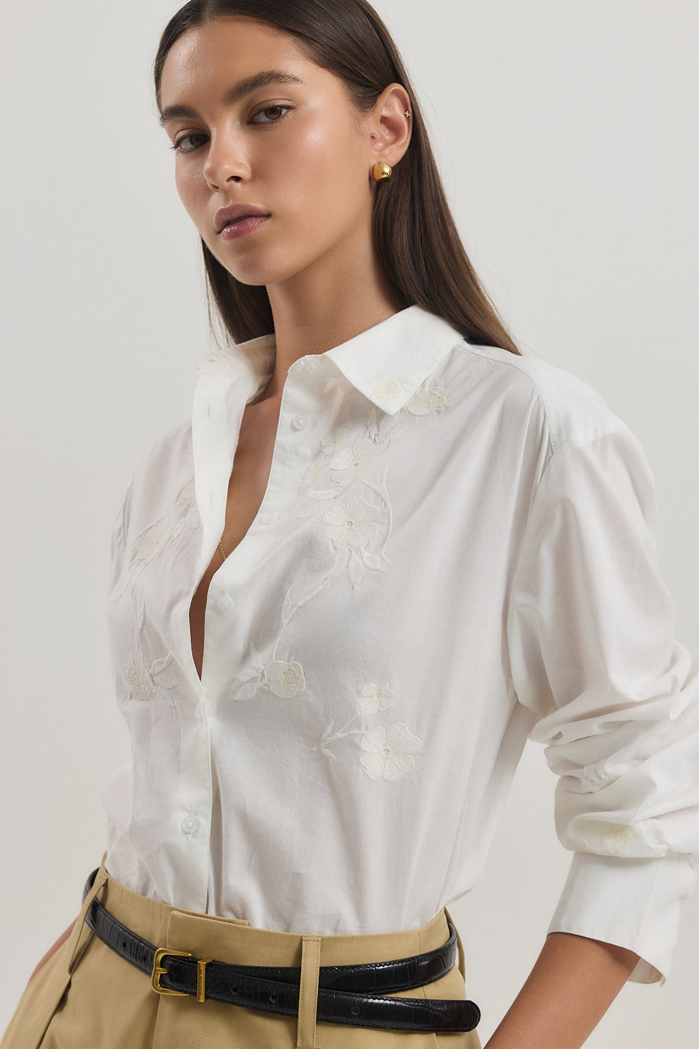 Embroidered Button Down