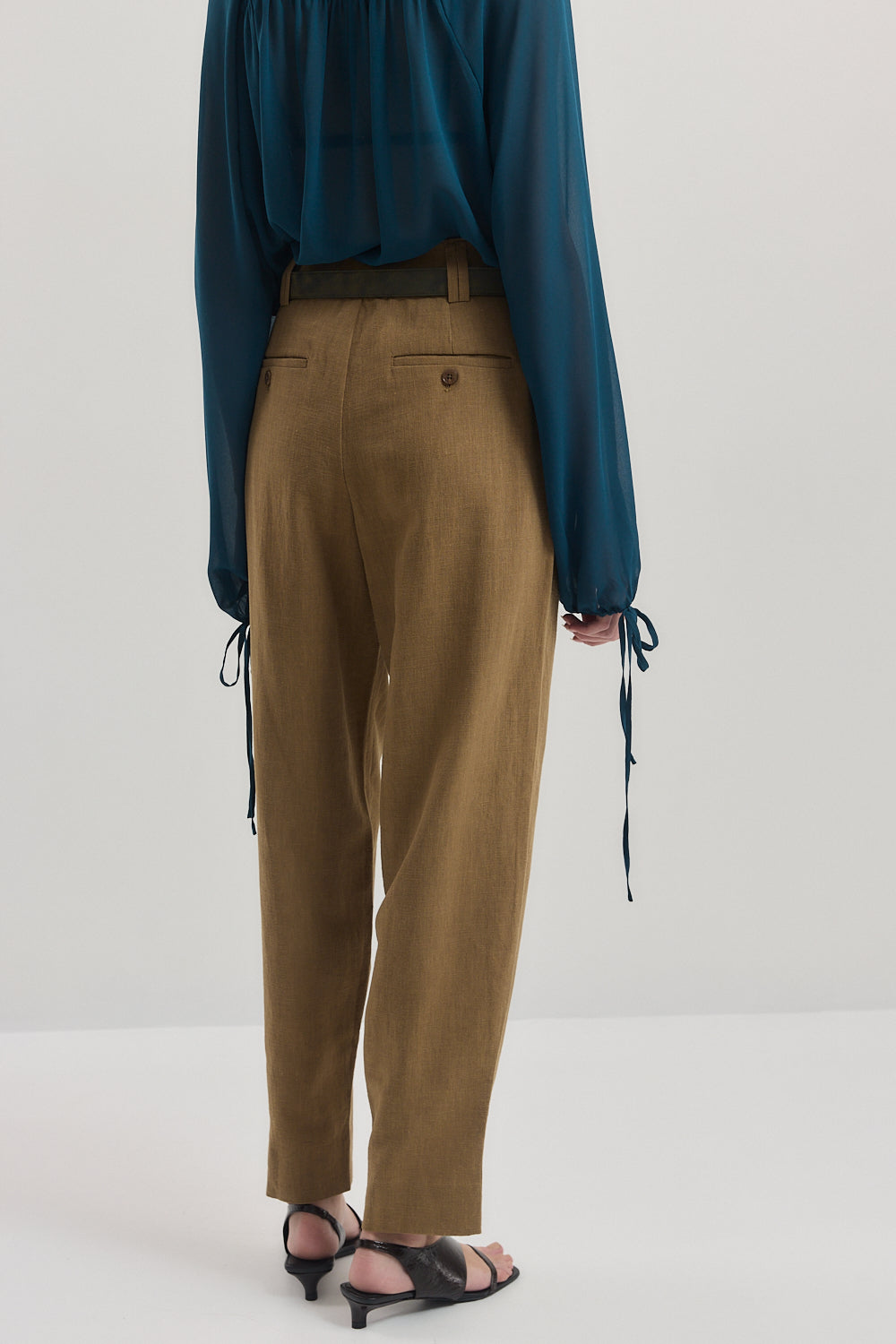 Mid Waist Barrel Pants