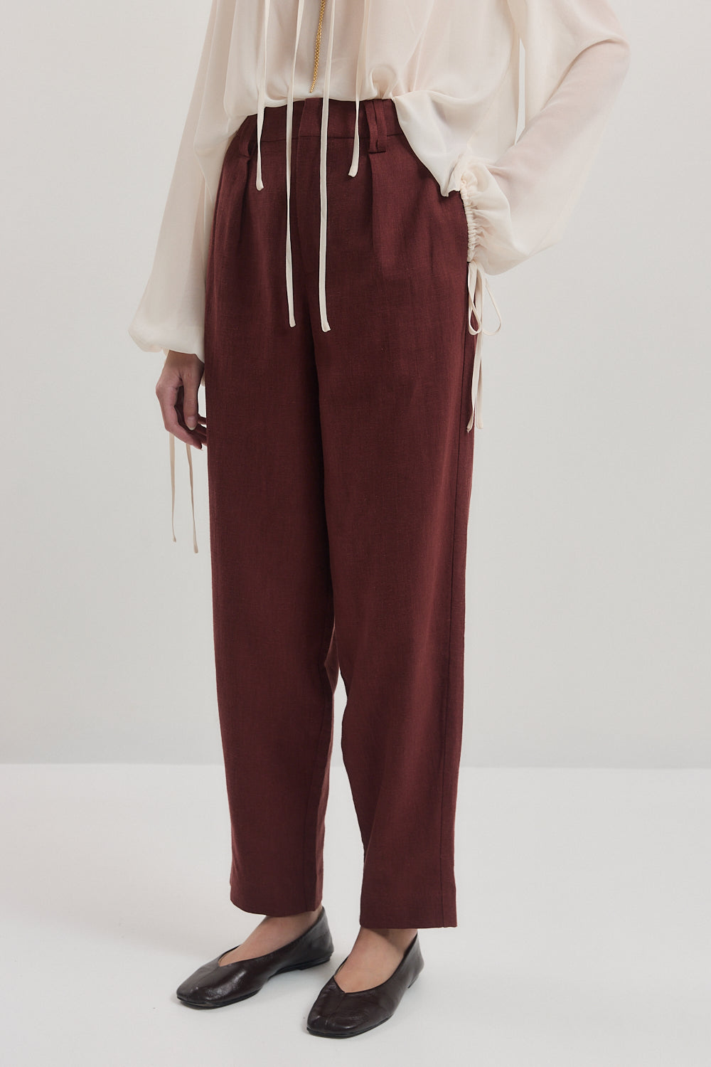 Mid Waist Barrel Pants