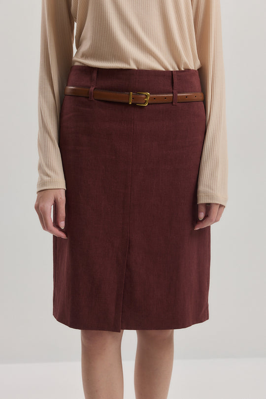 Tailored Midi Skirt