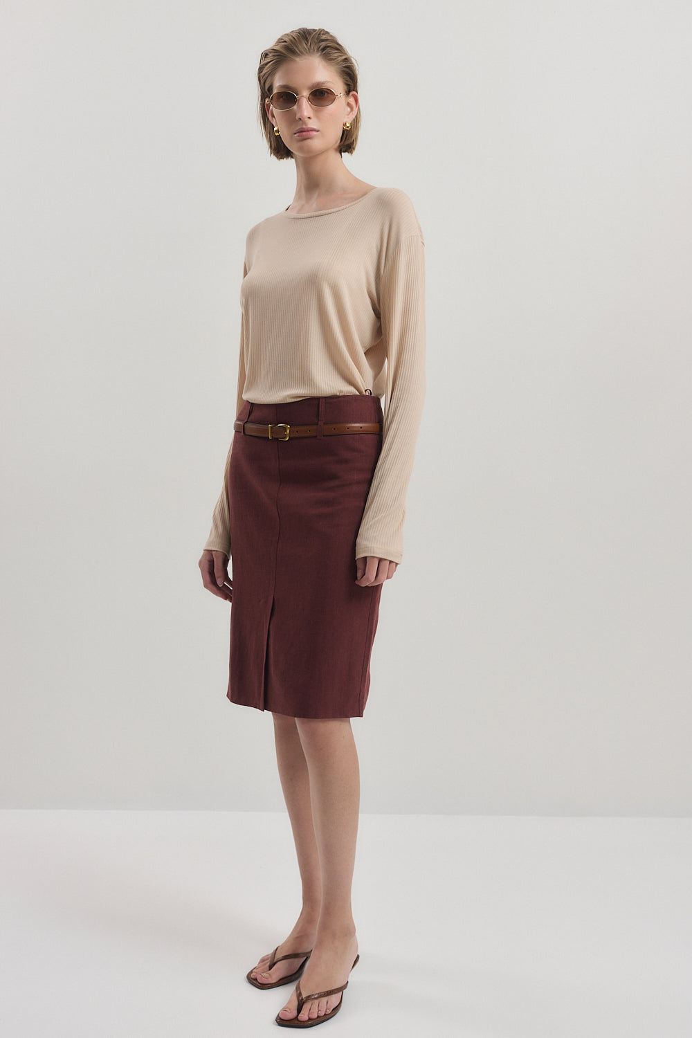 Tailored Midi Skirt
