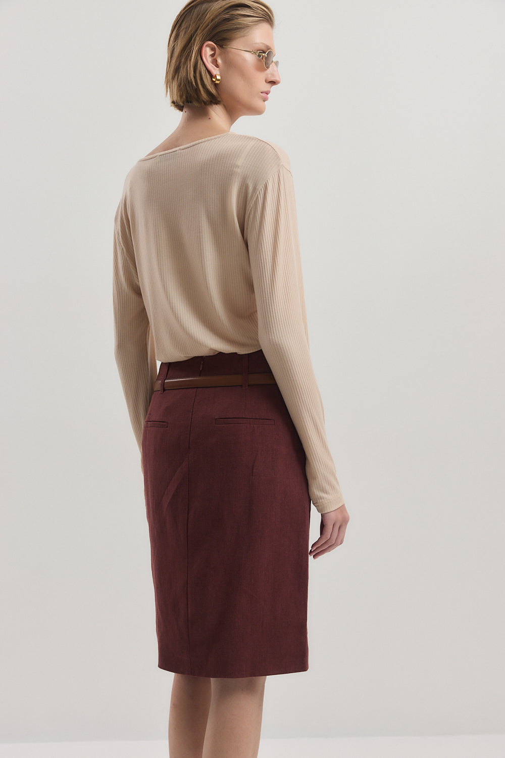 Tailored Midi Skirt