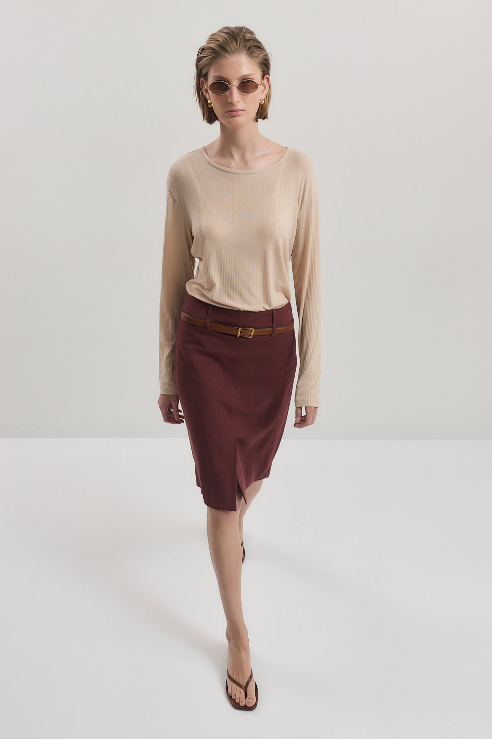 Tailored Midi Skirt