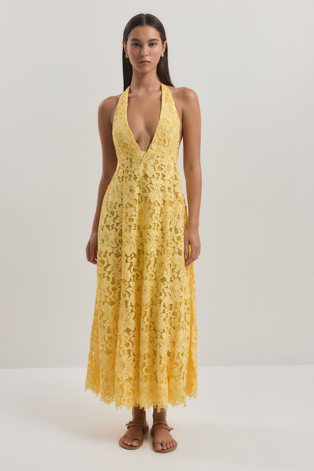 Deep V Lace Dress