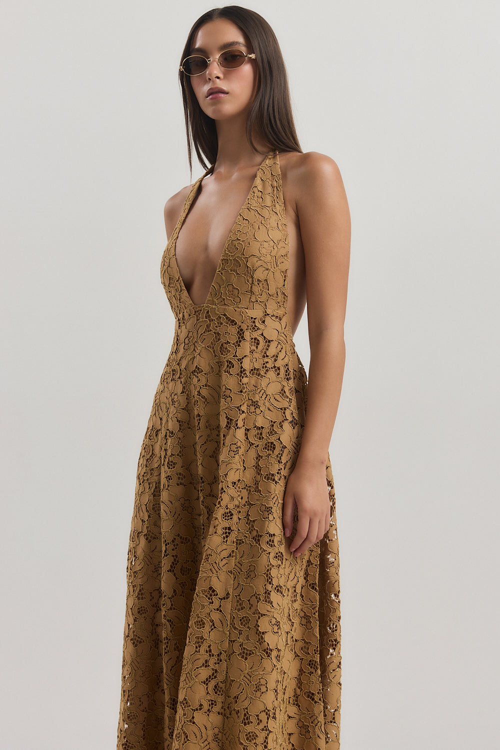 Deep V Lace Dress