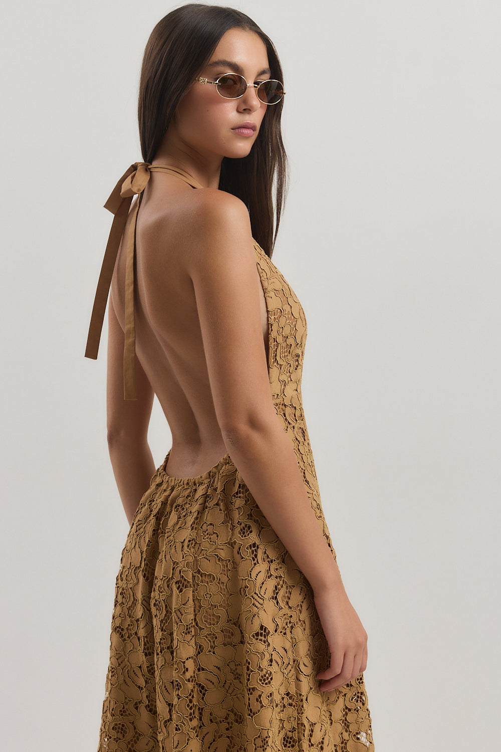 Deep V Lace Dress