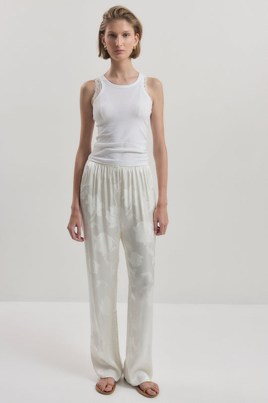 Straight Leg Satin Pants