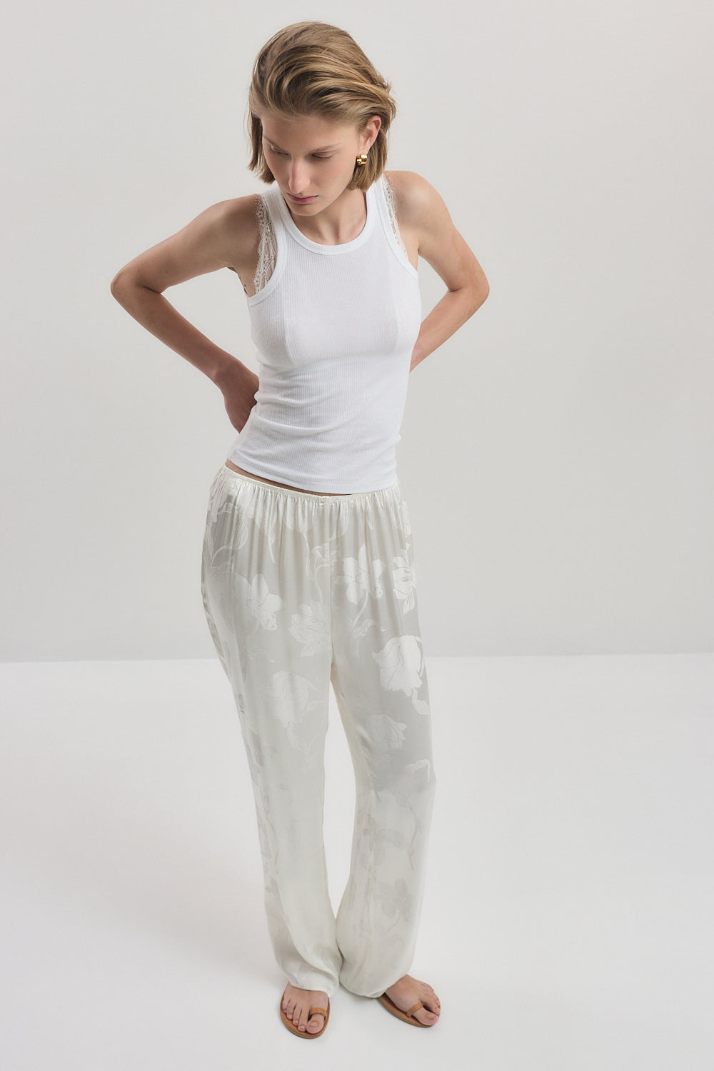 Straight Leg Satin Pants