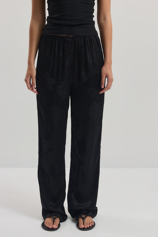 Straight Leg Satin Pants
