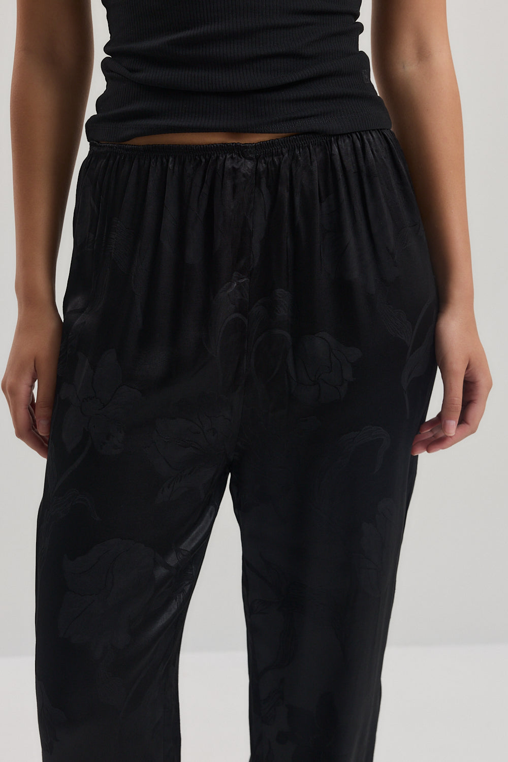 Straight Leg Satin Pants