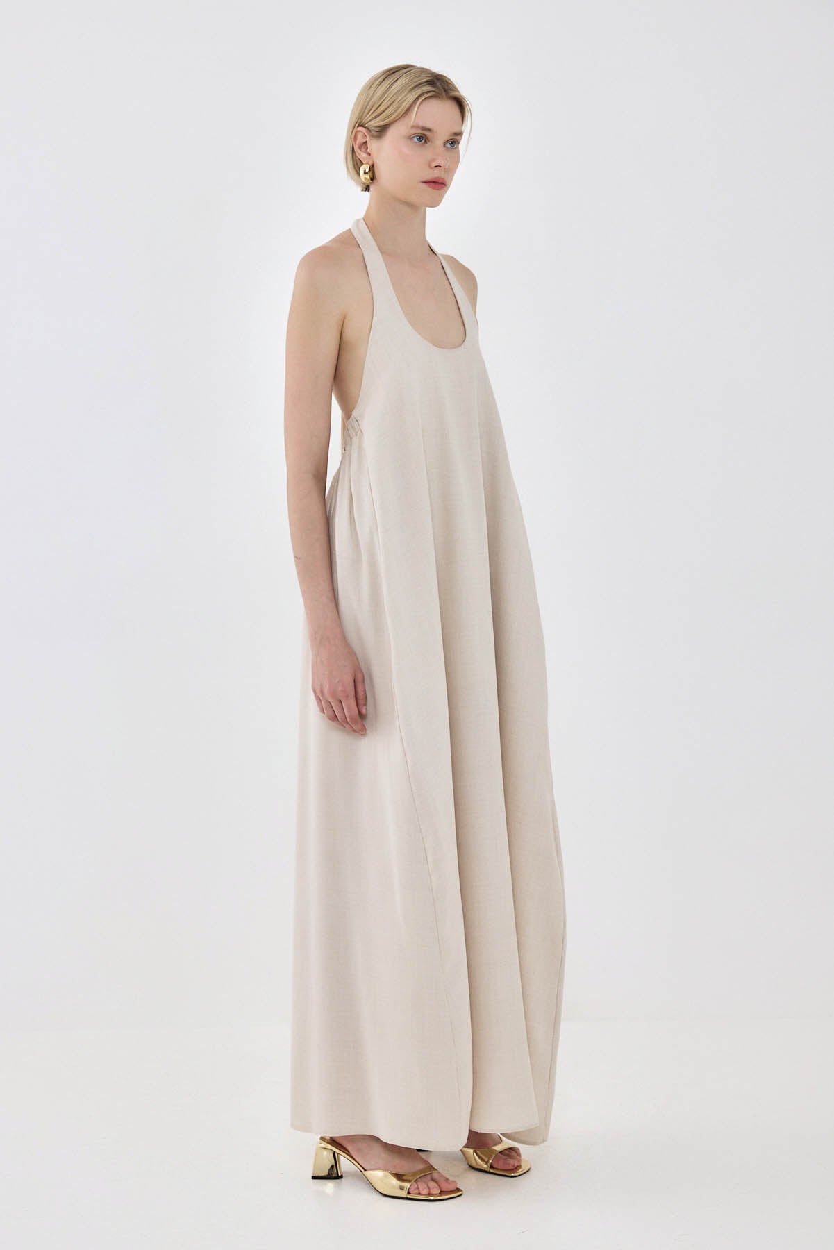 Collared Flowy Maxi Dress - Dé Rococo