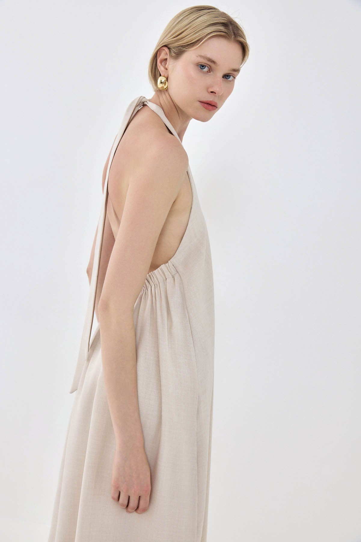 Collared Flowy Maxi Dress - Dé Rococo