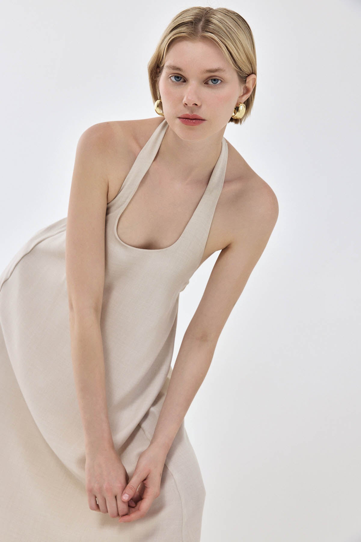 Collared Flowy Maxi Dress - Dé Rococo