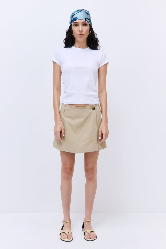 Classic Ribbed Fitted T Shirt