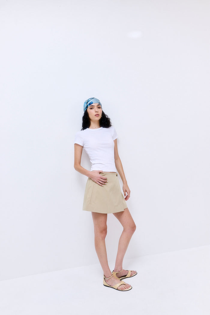 Classic Ribbed Fitted T Shirt