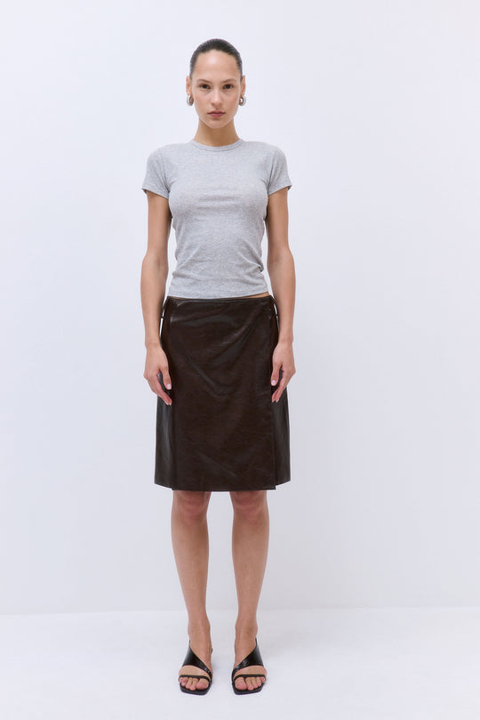 Classic Ribbed Fitted T Shirt