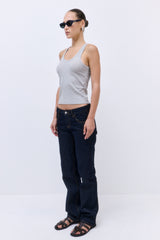 Classic Ribbed Low Scoop Tank