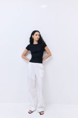 Classic Ribbed Fitted T Shirt