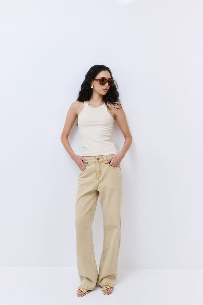 Classic Ribbed High Scoop Tank