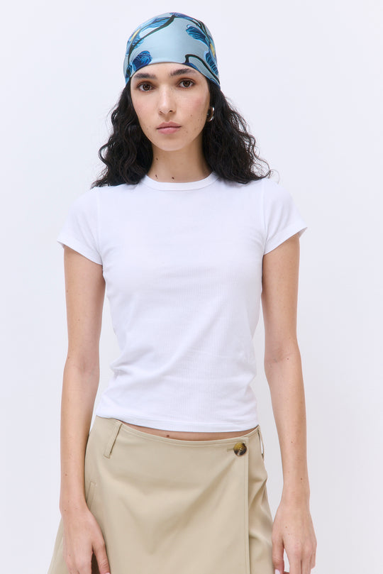 Classic Ribbed Fitted T Shirt