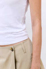 Classic Ribbed Fitted T Shirt