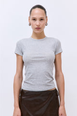 Classic Ribbed Fitted T Shirt