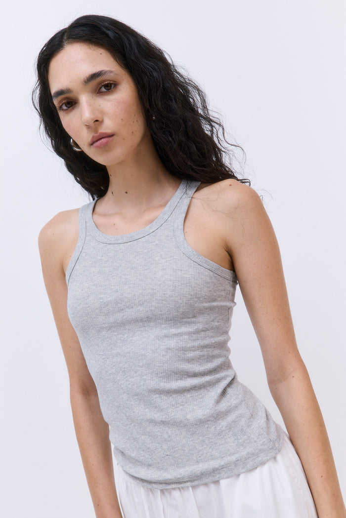 Classic Ribbed High Scoop Tank