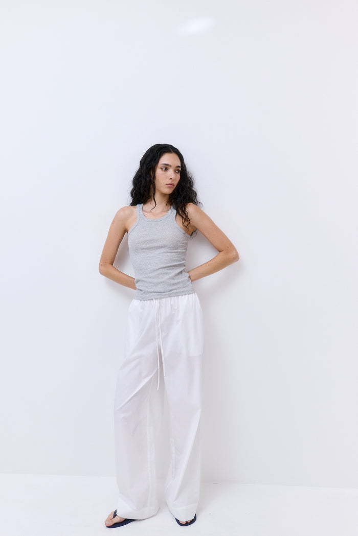 Classic Ribbed High Scoop Tank