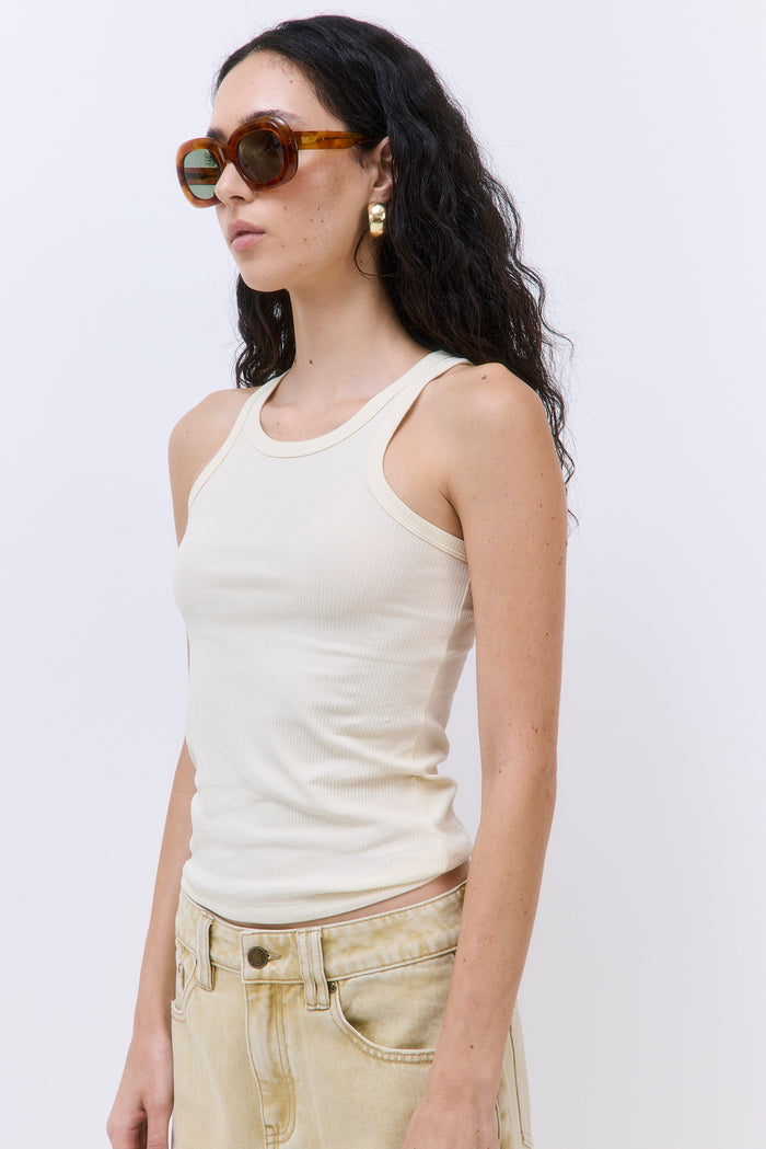 Classic Ribbed High Scoop Tank