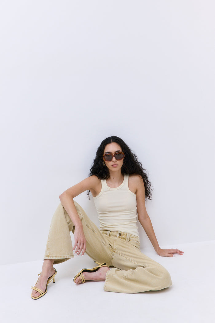 Classic Ribbed High Scoop Tank