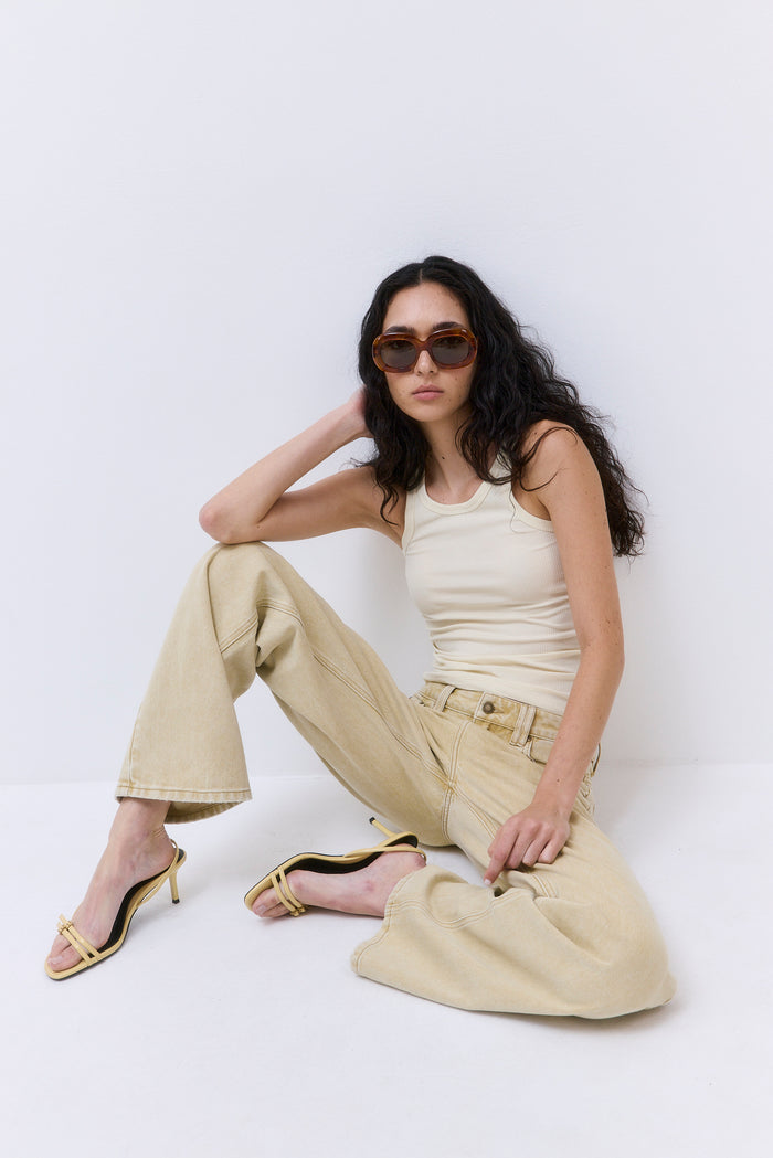 Classic Ribbed High Scoop Tank