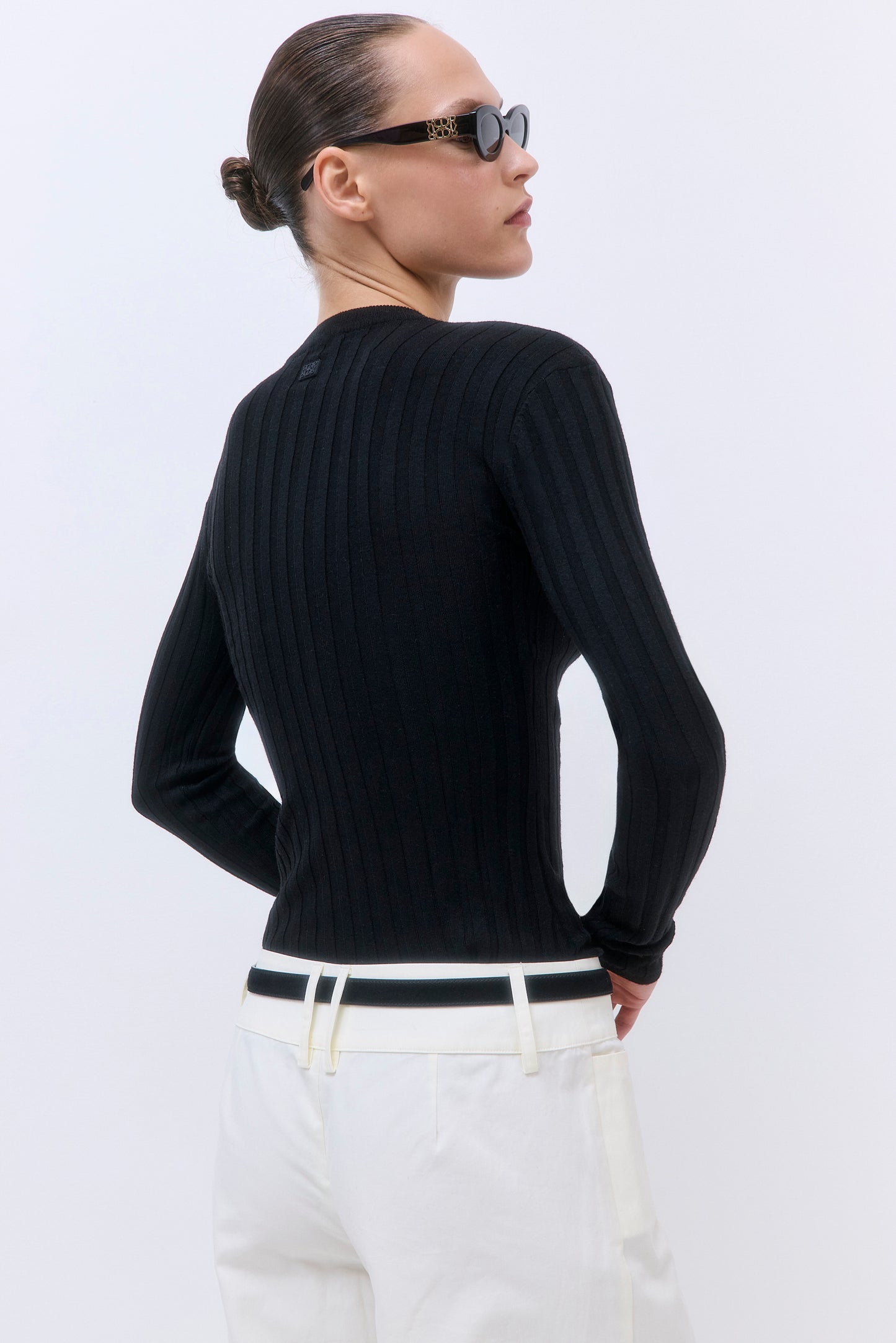 Soft Ribbed V Neck