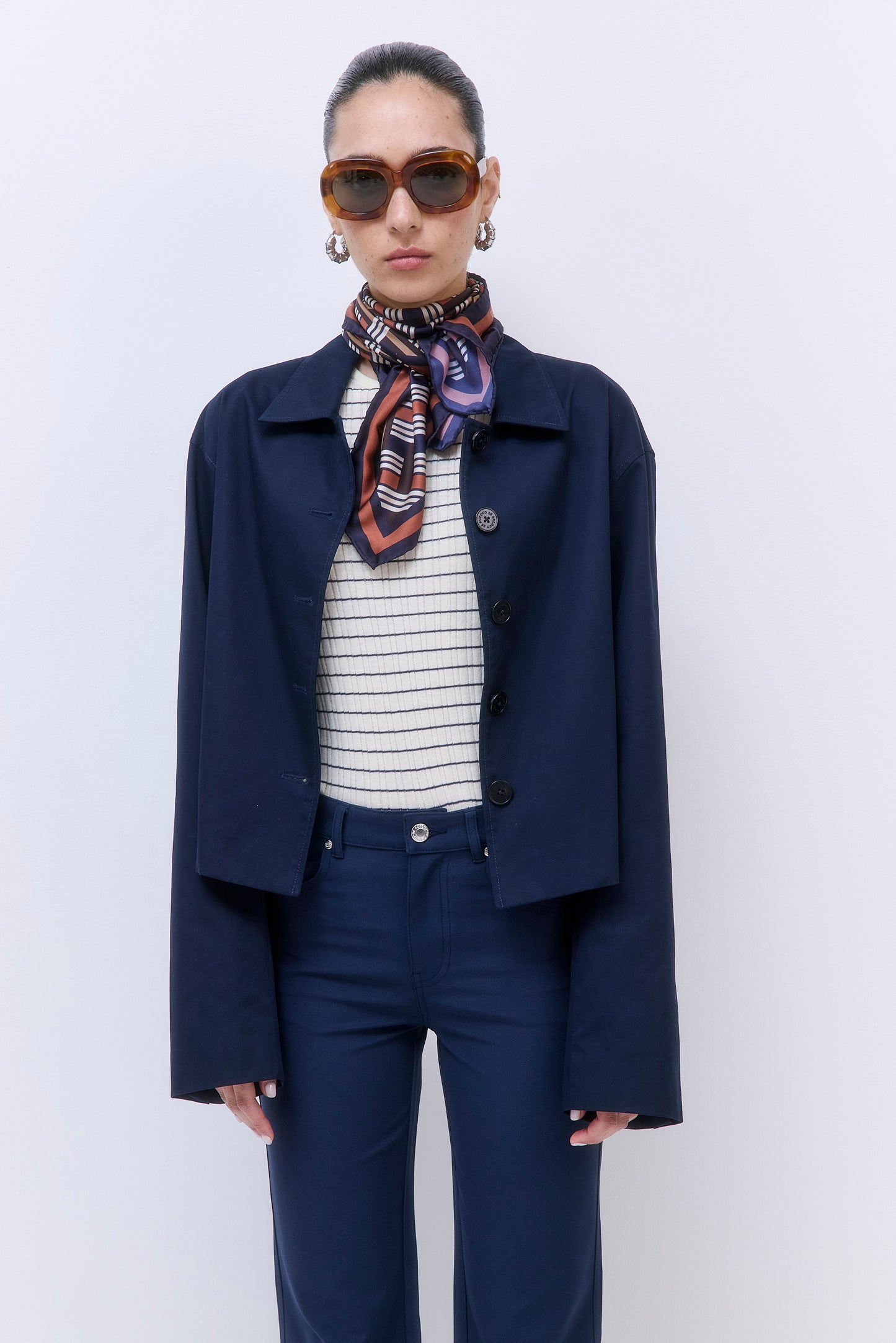 Straight Cropped Trench Coat