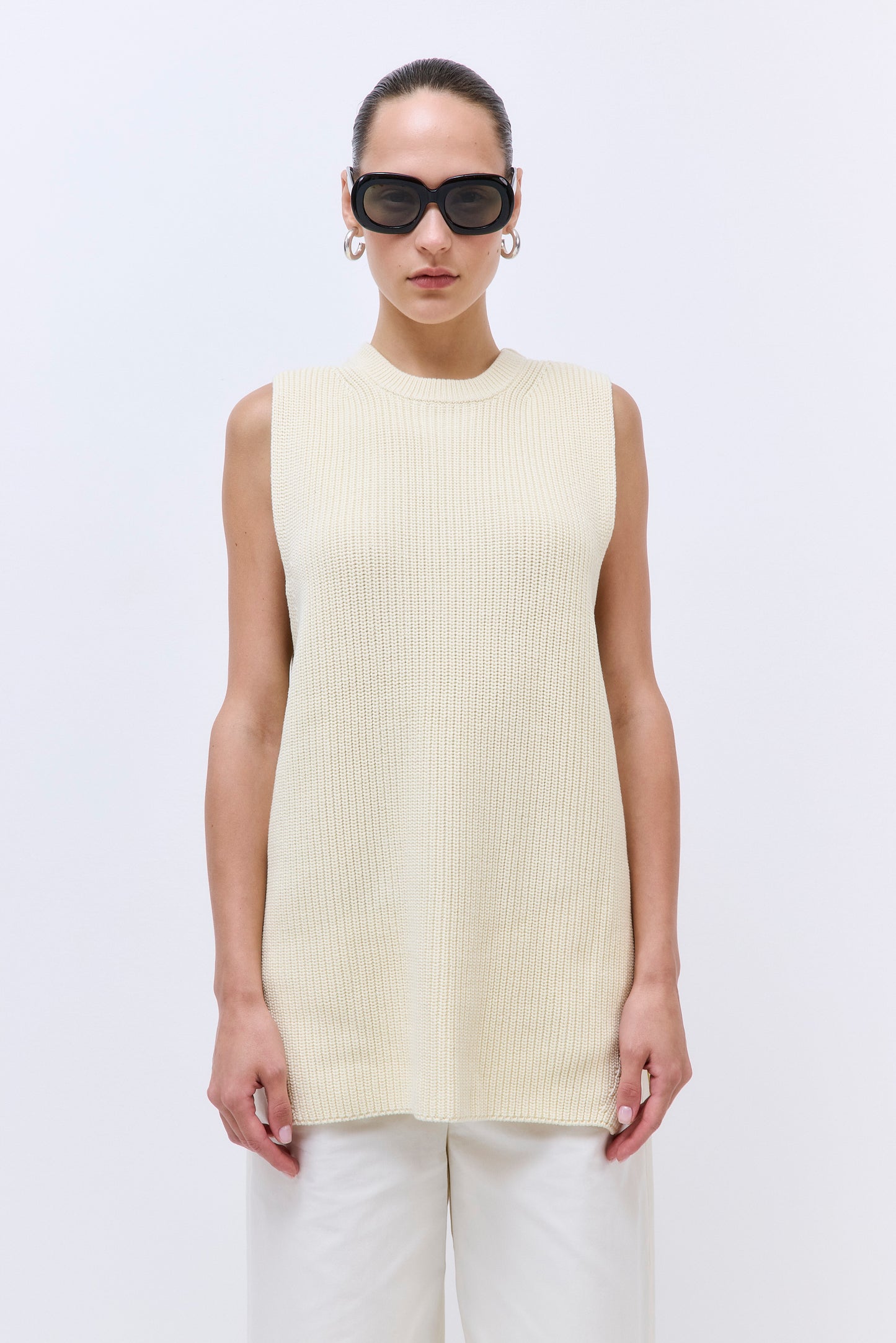 Oversized Crewneck Vest