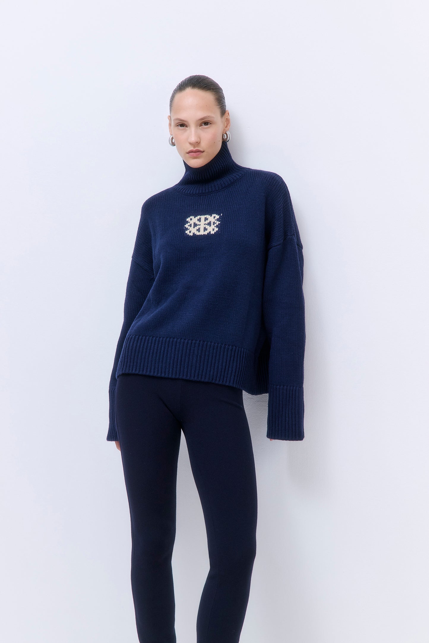 Turtleneck Intarsia Jumper
