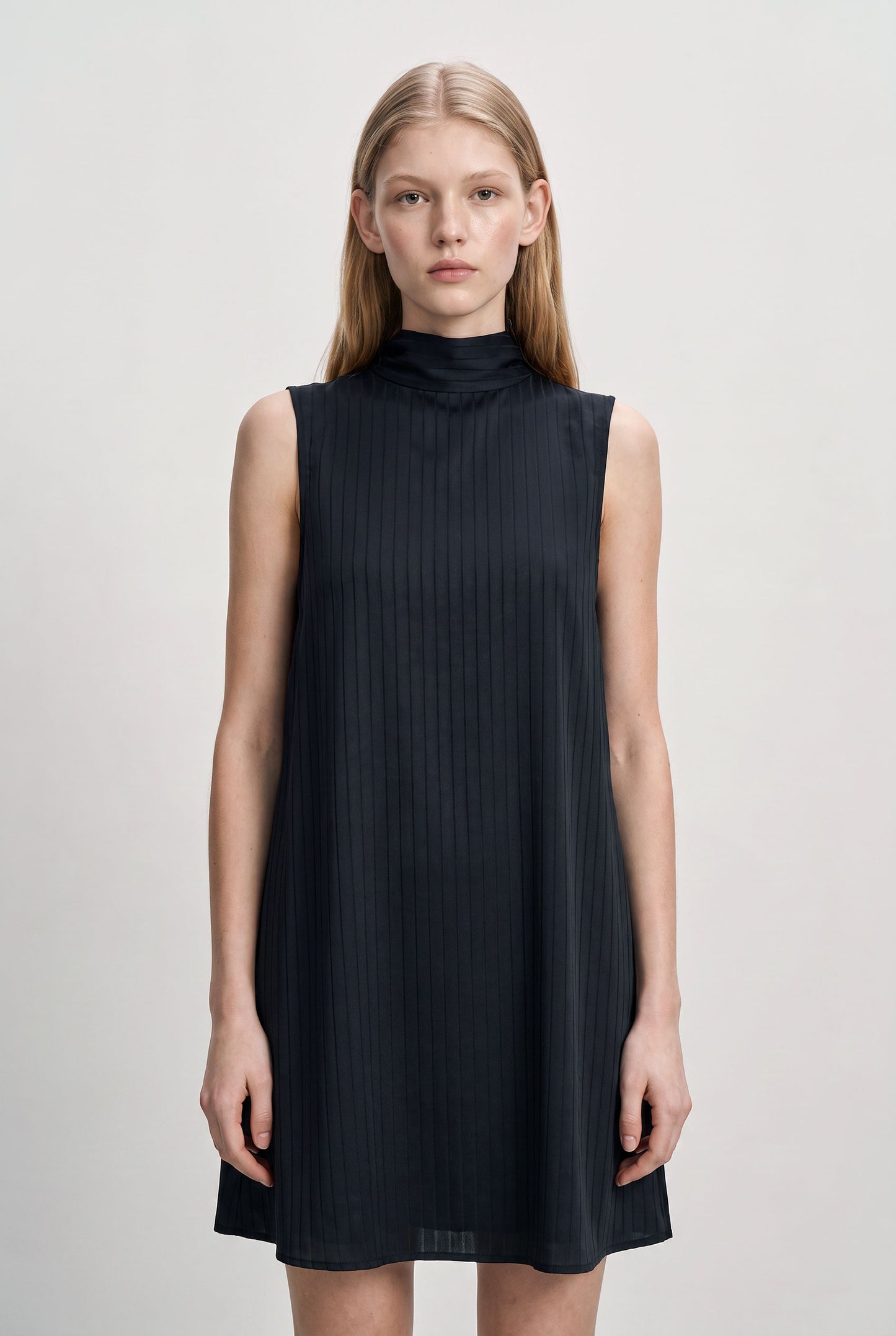 V Back Scarf Dress