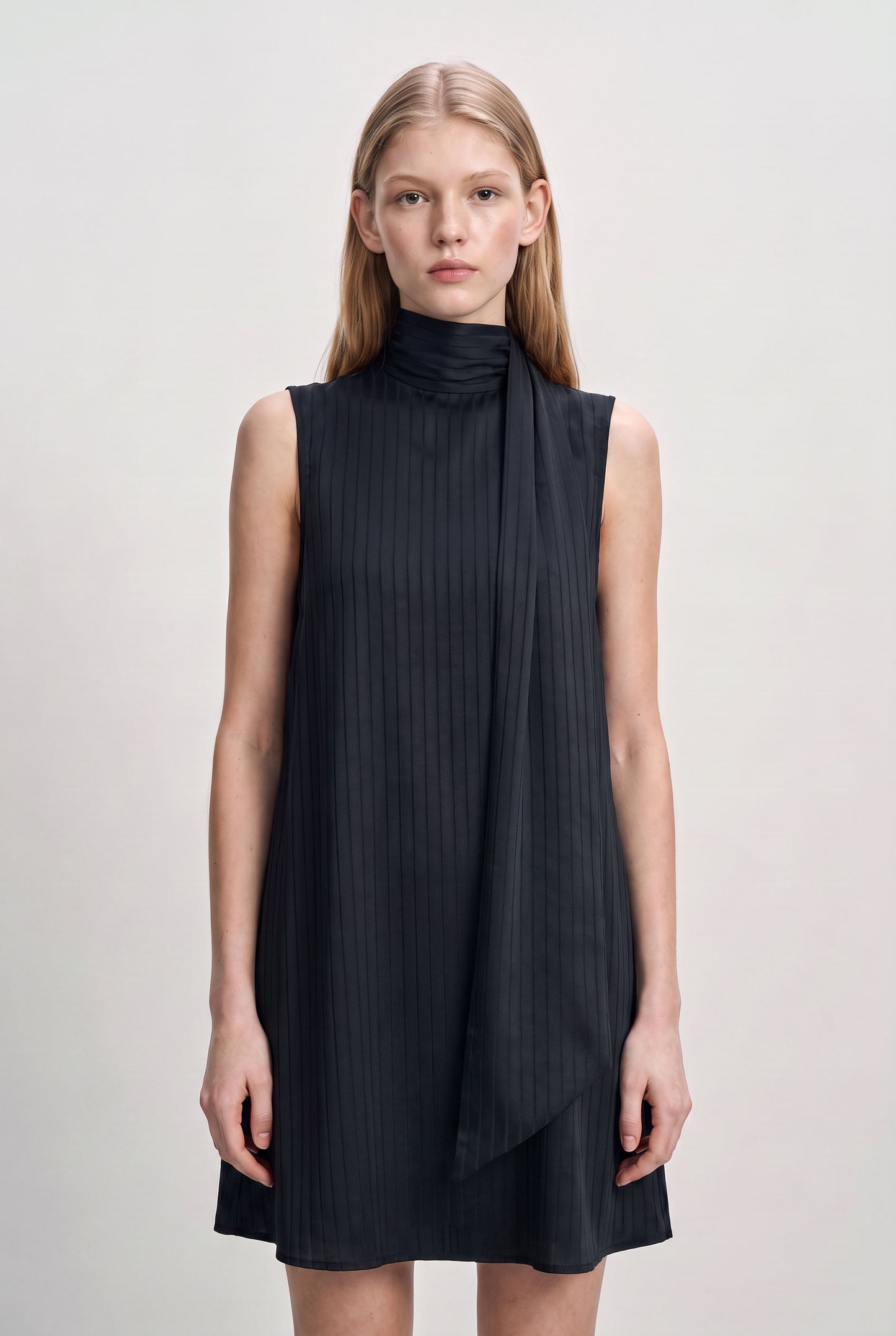 V Back Scarf Dress